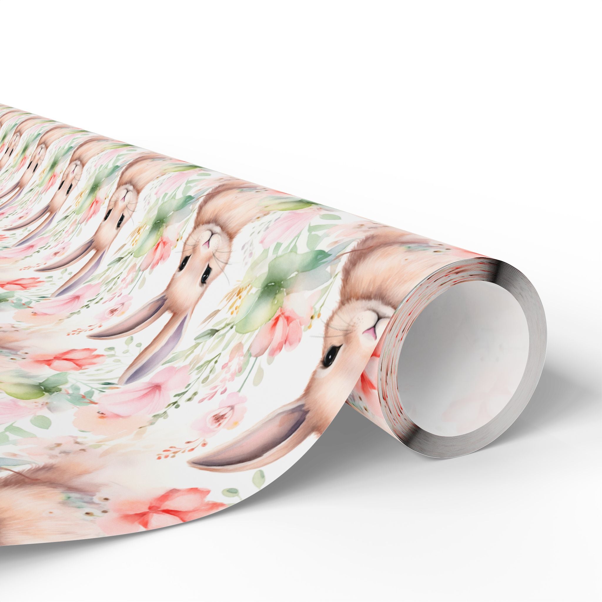 Easter Floral Bunny Wrapping Paper Roll — Cute Pastel Rabbit Gift Wrap for Baby Showers & Easter - Creations by Chris and Carlos