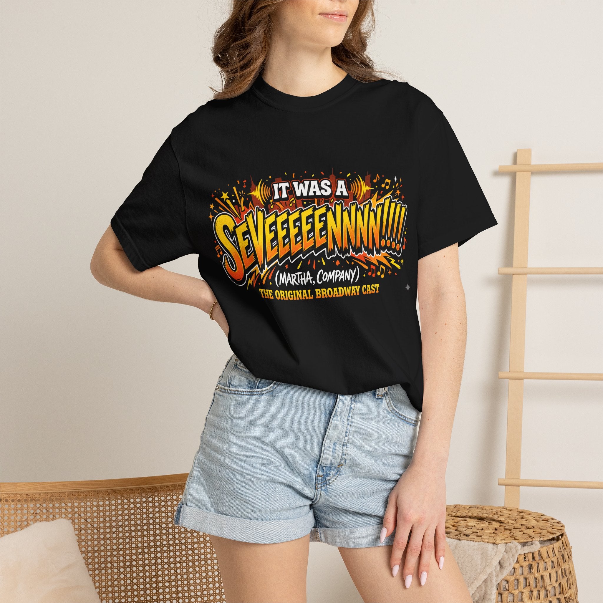 SEVEEEEEENNNN!!! Comic-Style Graphic T-Shirt - Creations by Chris and Carlos