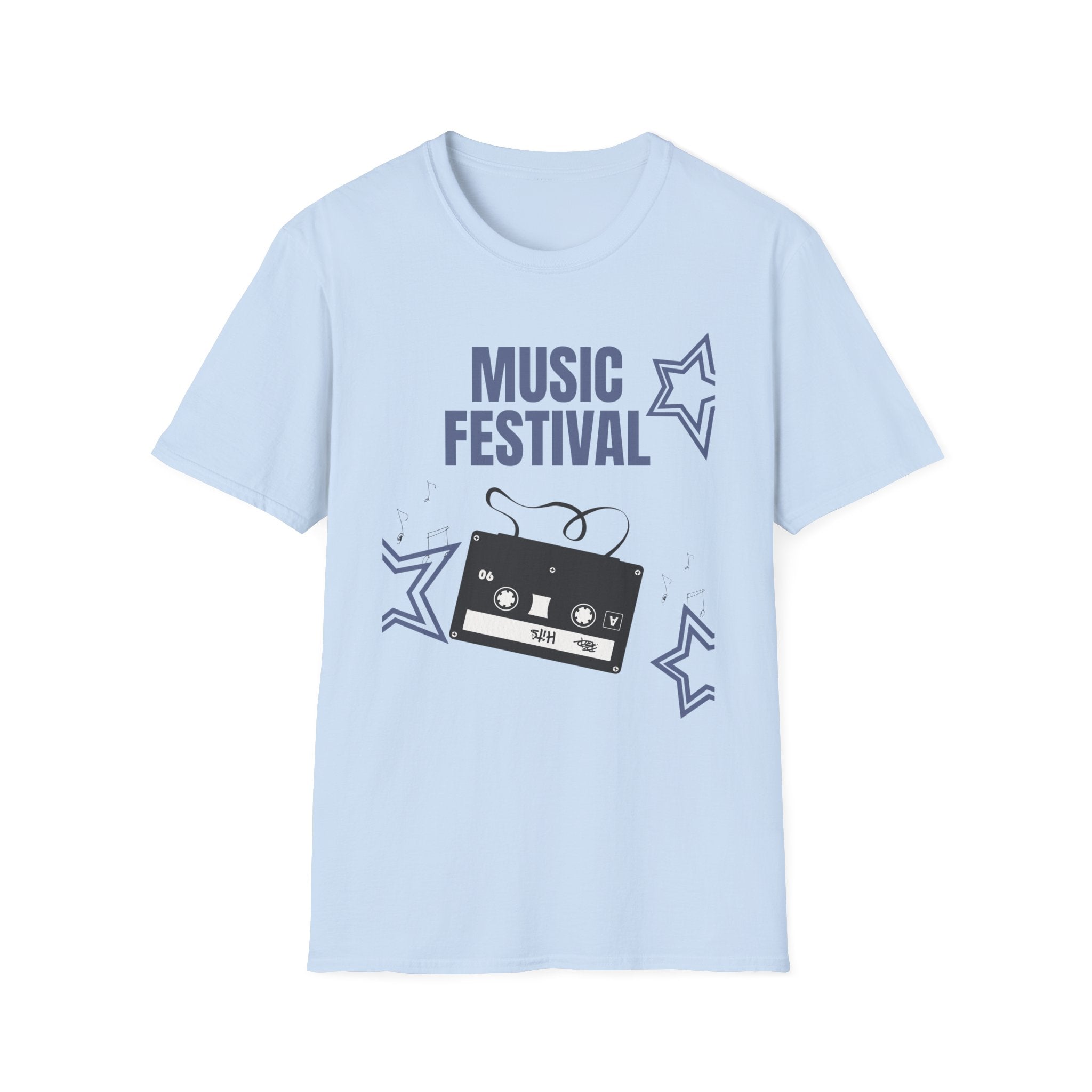 Music Festival Cassette T-Shirt — Retro Tape Graphic Tee for Concerts & Events - Creations by Chris and Carlos