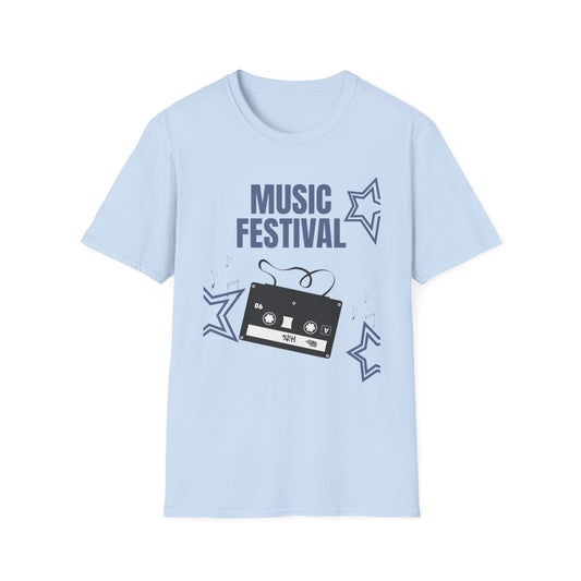 Music Festival Cassette T-Shirt — Retro Tape Graphic Tee for Concerts & Events - Creations by Chris and Carlos