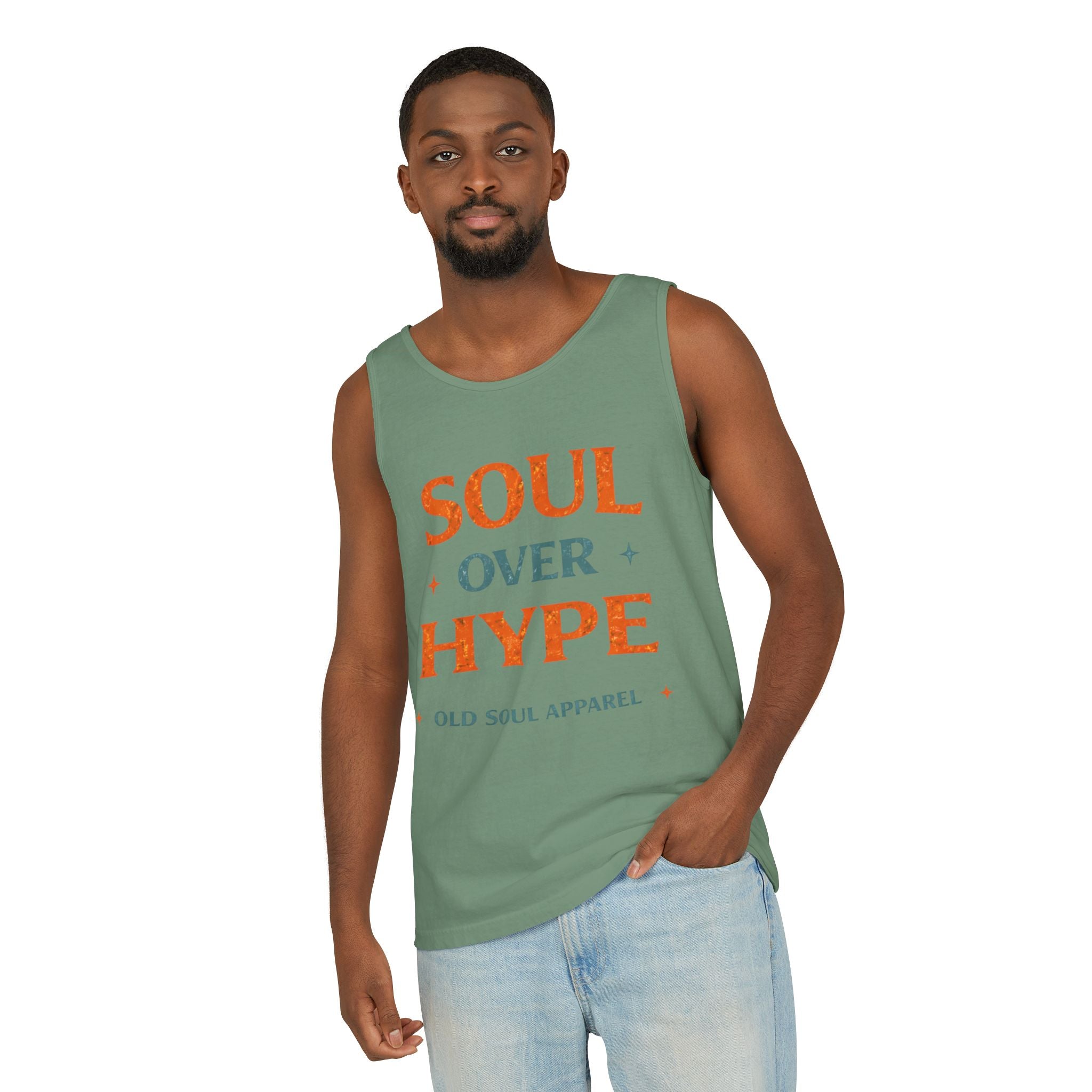 Soul Over Hype Tank Top — Vintage-Inspired "Soul Over Hype" Graphic Tank - Creations by Chris and Carlos