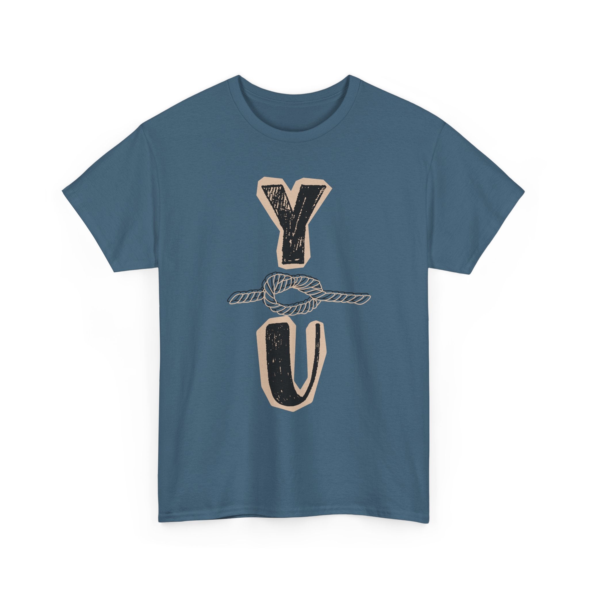 Y Knot U Knot Tee — 'Y U' Rope Graphic Cotton T-Shirt - Creations by Chris and Carlos
