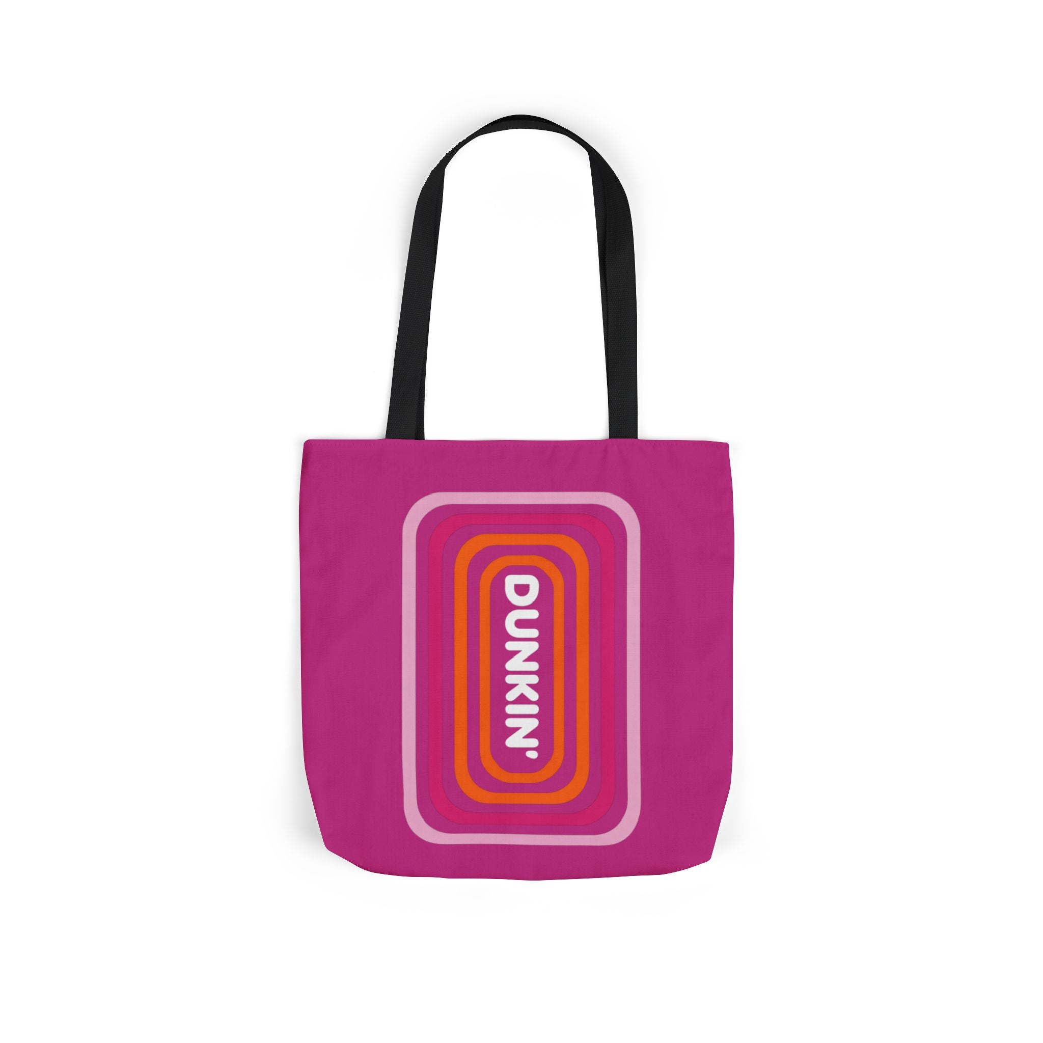 Tote Bag — Retro Pink 'Dunkin' Logo' Canvas Tote - Creations by Chris and Carlos