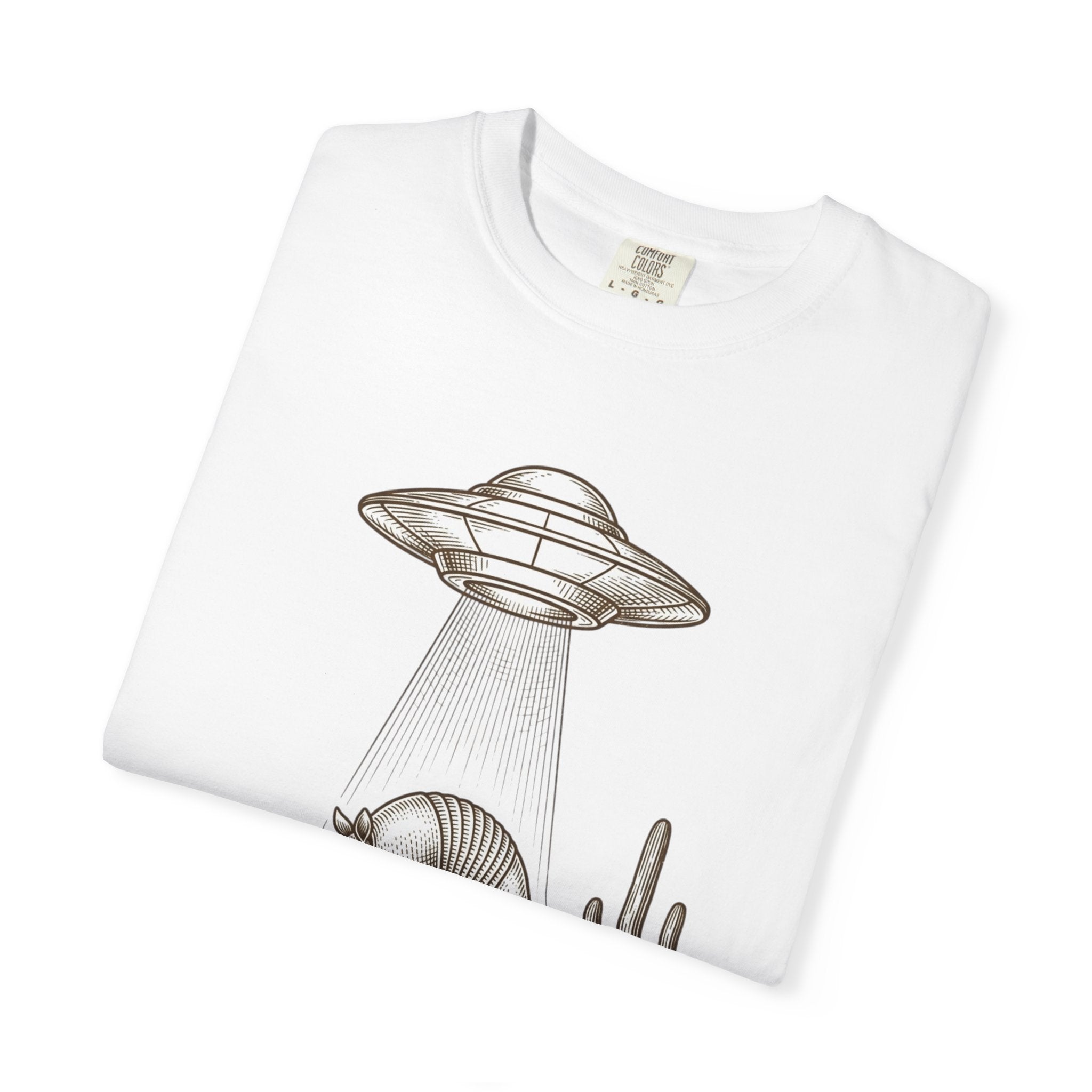 T-Shirt — Desert UFO Abduction Armadillo Graphic - Creations by Chris and Carlos