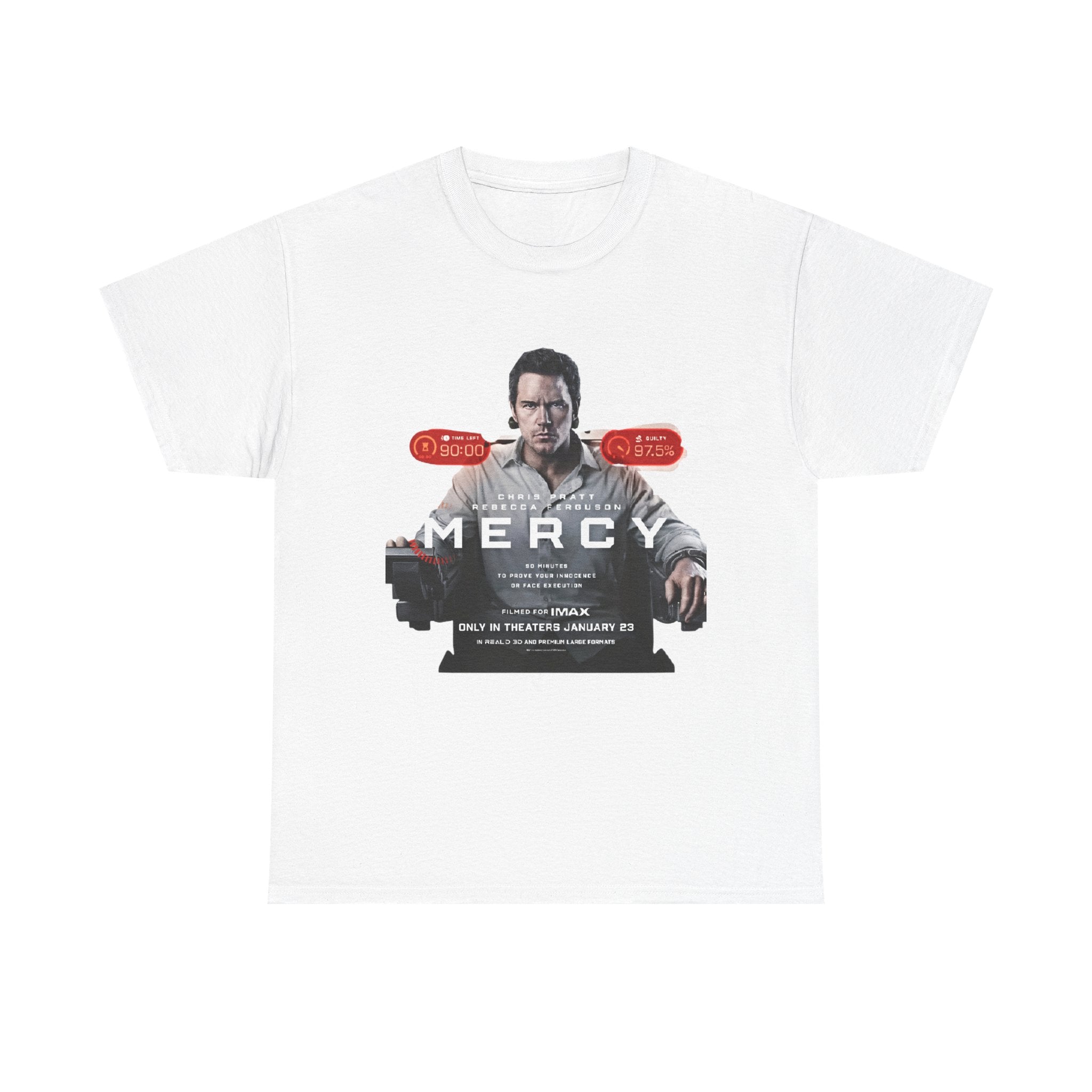 Mercy Movie Poster T‑Shirt — Thriller Film Graphic Tee - Creations by Chris and Carlos