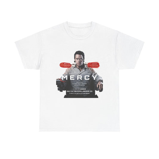 Mercy Movie Poster T‑Shirt — Thriller Film Graphic Tee - Creations by Chris and Carlos