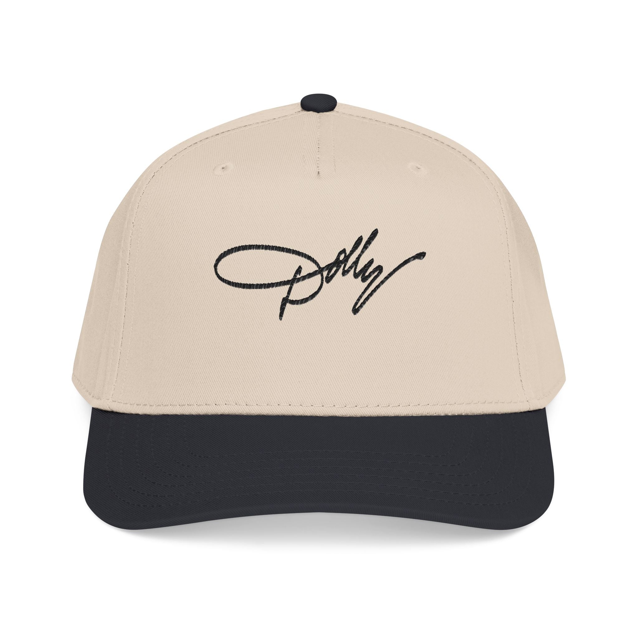 Embroidered 'Dolly' Signature Baseball Cap — Classic Mid-Profile Snapback - Creations by Chris and Carlos