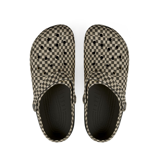 Checkered EVA Clogs — Lightweight Foam Slip-On Shoes - Creations by Chris and Carlos
