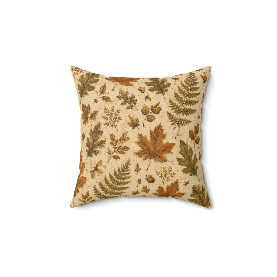 Pressed Autumn Leaves Throw Pillow – Old Soul Harvest Hallow™ | Autumn Home