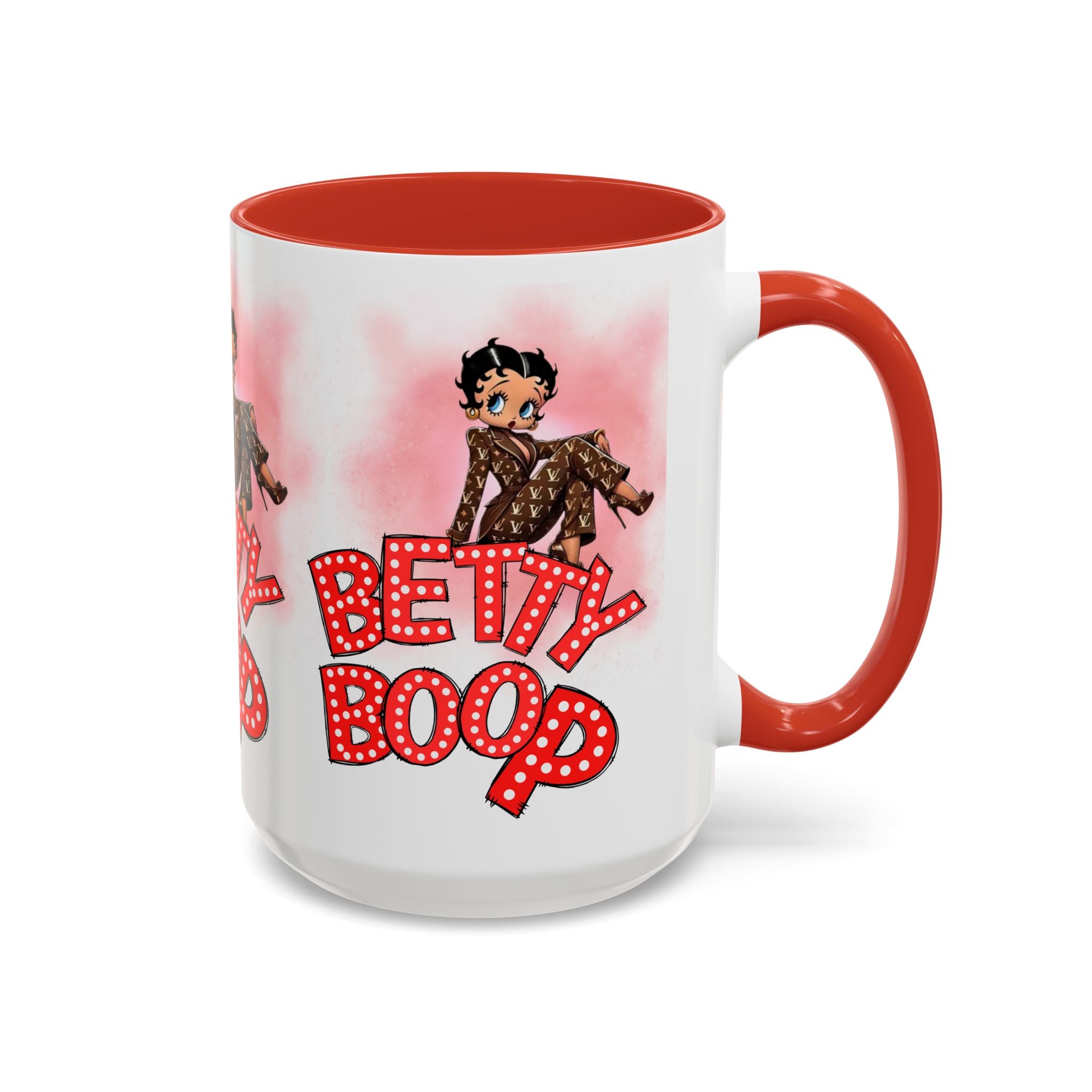 Betty Boop Pink Accent Coffee Mug — Retro Vintage Cartoon Tea Cup (11/15 oz) - Creations by Chris and Carlos