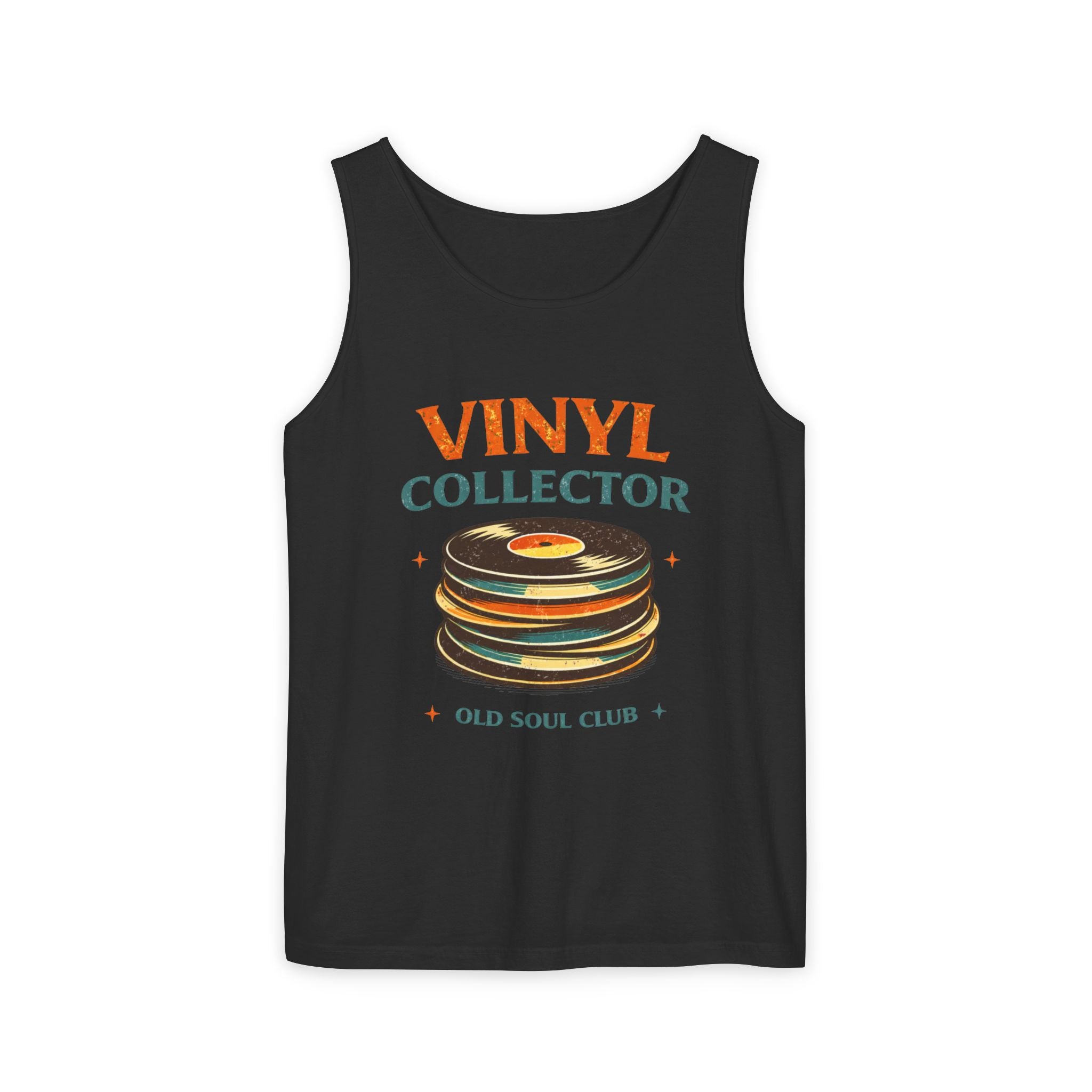 Vinyl Collector Tank Top — Old Soul Club Retro Record Lover Tee - Creations by Chris and Carlos