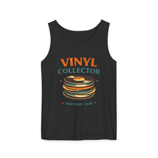 Vinyl Collector Tank Top — Old Soul Club Retro Record Lover Tee - Creations by Chris and Carlos