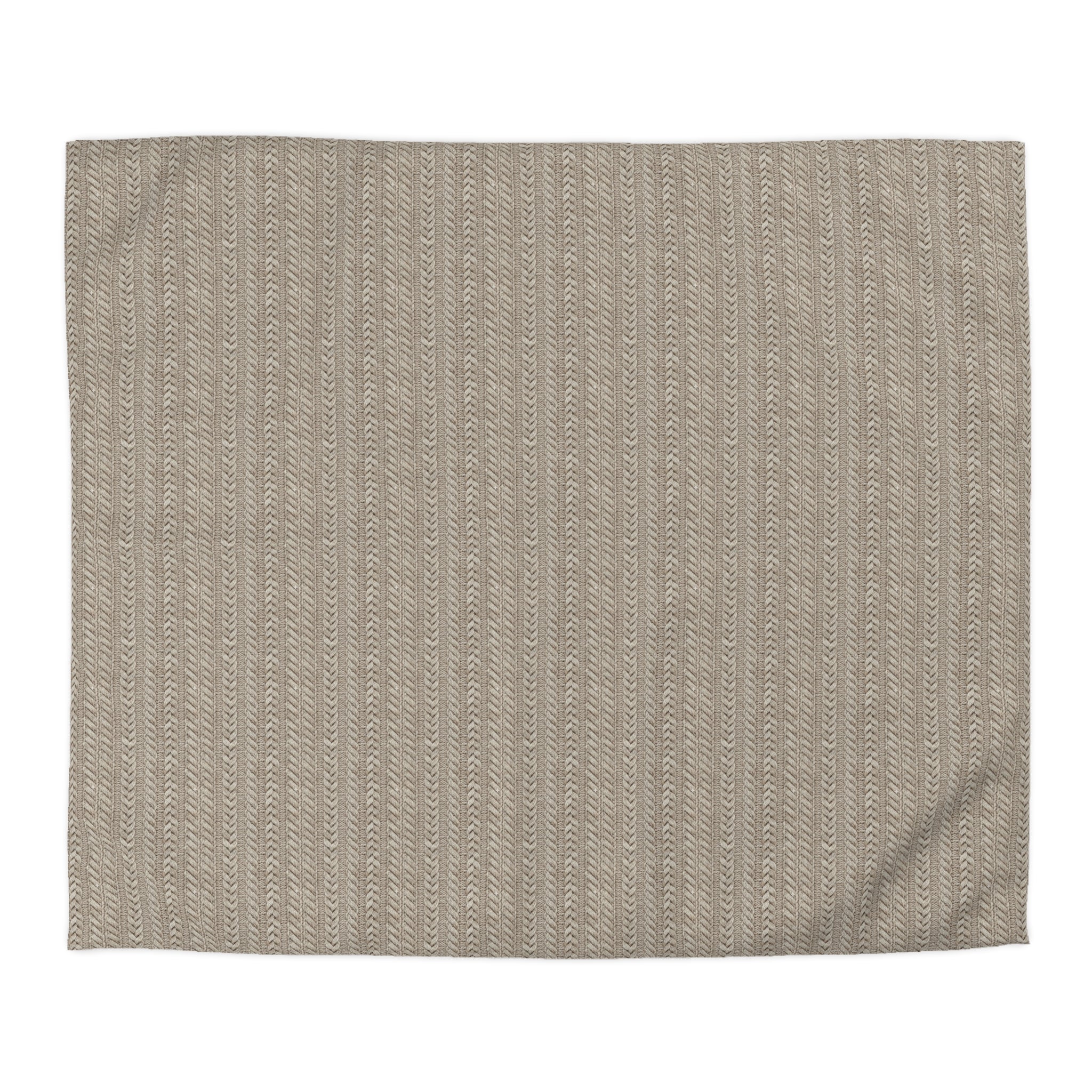 Plumstead Manor Neutral Woven Texture Duvet Cover — Microfiber Bedding, Modern Farmhouse, Cozy Earth-Tone Master Bedroom - Creations by Chris and Carlos