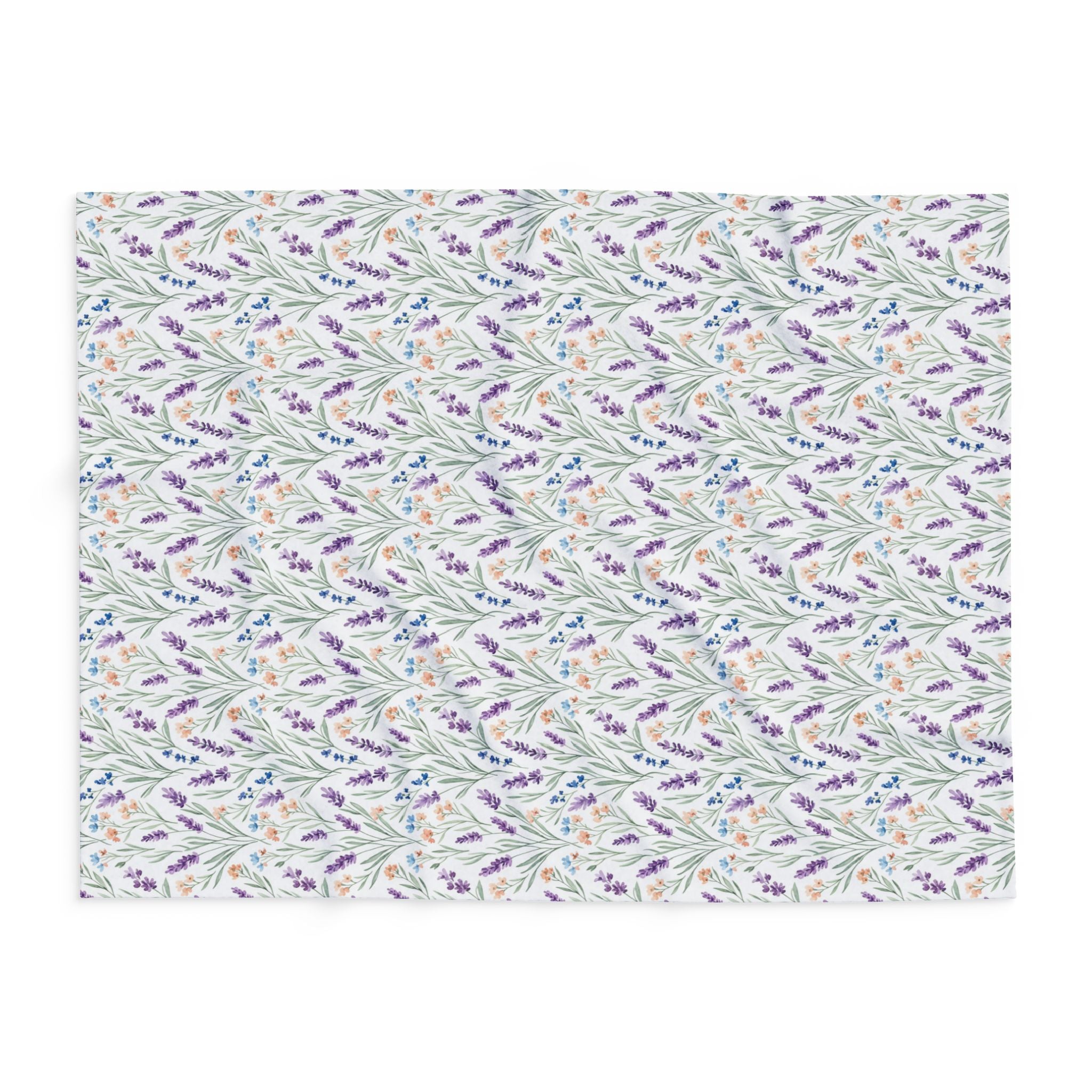 The Artisanal Flora Gallery Floral Lavender Fleece Blanket - Creations by Chris and Carlos