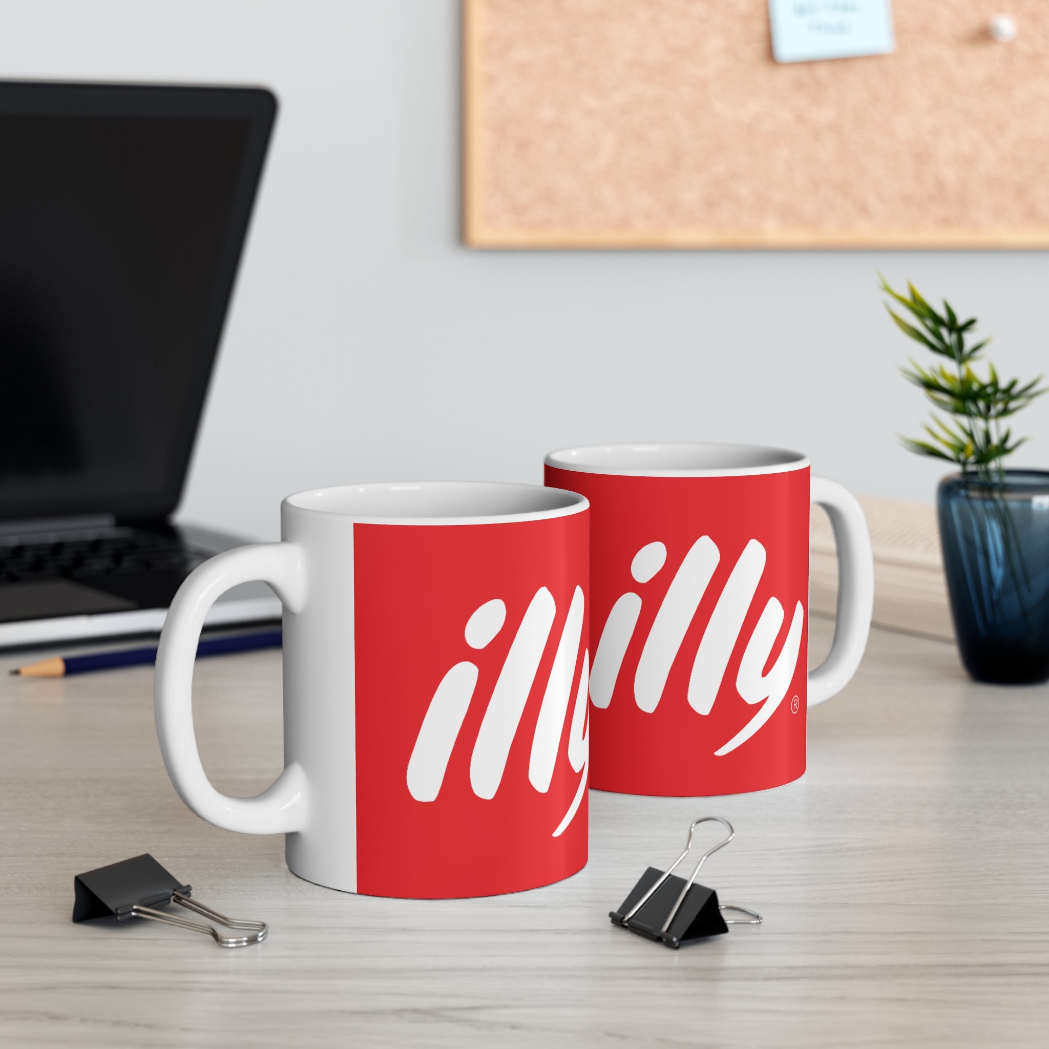 Illy coffee- White Ceramic Mug - Creations by Chris and Carlos