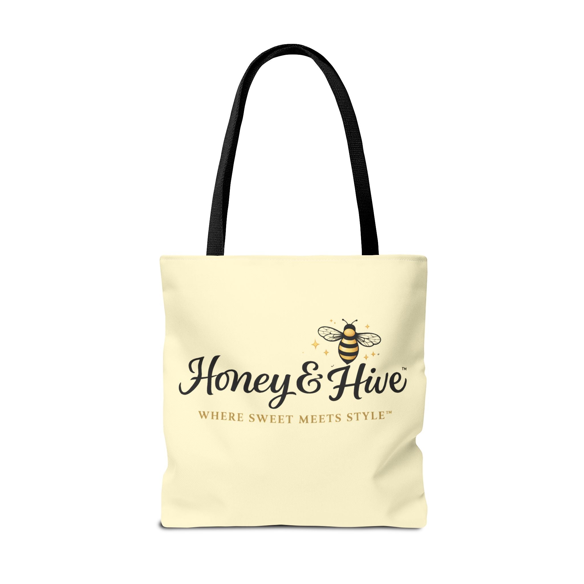 Honey & Hive Logo Tote Bag — Cute Bee Market Tote, "Where Sweet Meets Style" - Creations by Chris and Carlos