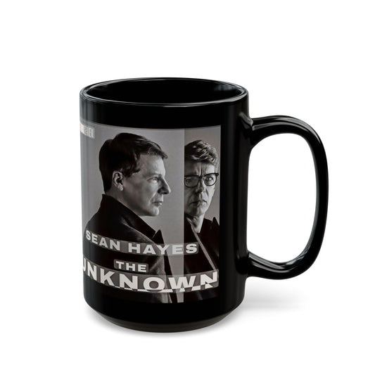 Sean Hayes- Black Photo Collage Mug — 'The Unknown' Broadway Play Portrait Design - Creations by Chris and Carlos