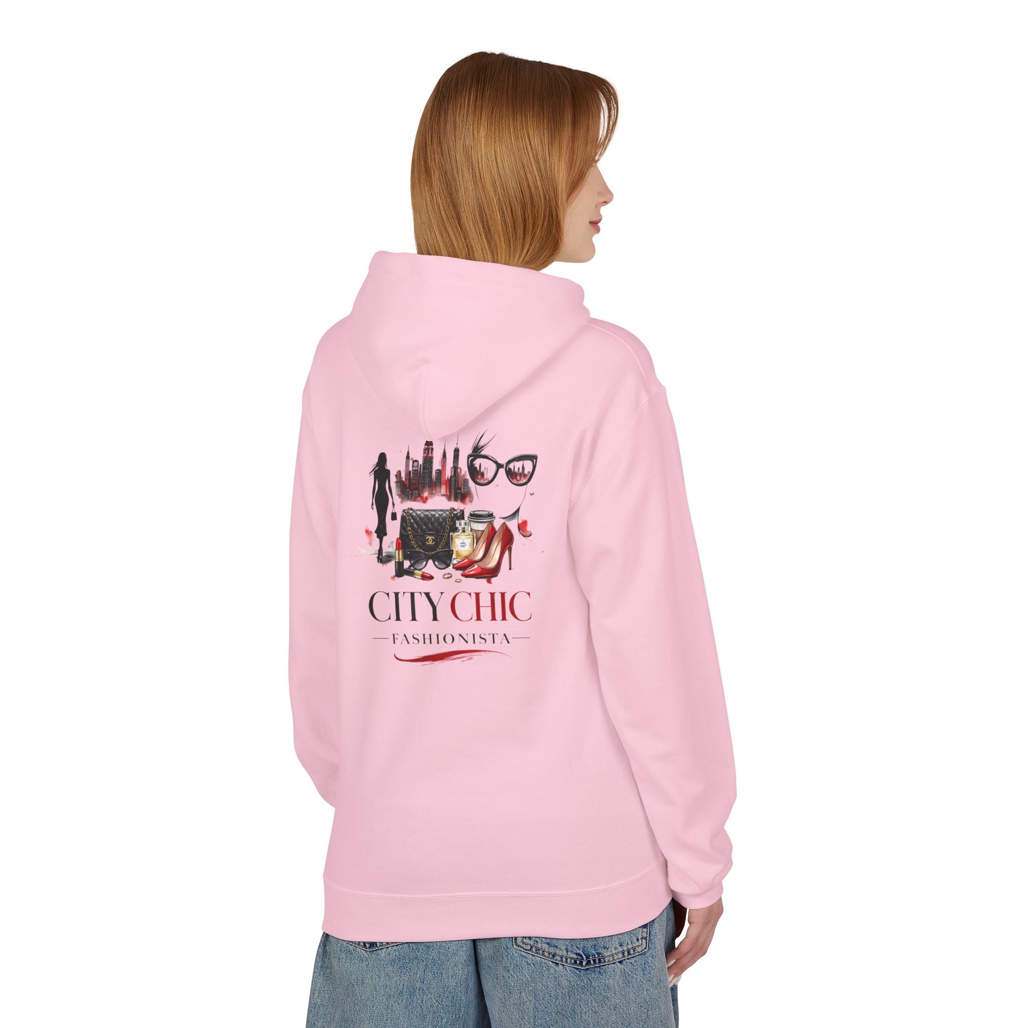 City Chic Fashion Hoodie — "City Chic & Ambitionista" Graphic Pullover - Creations by Chris and Carlos
