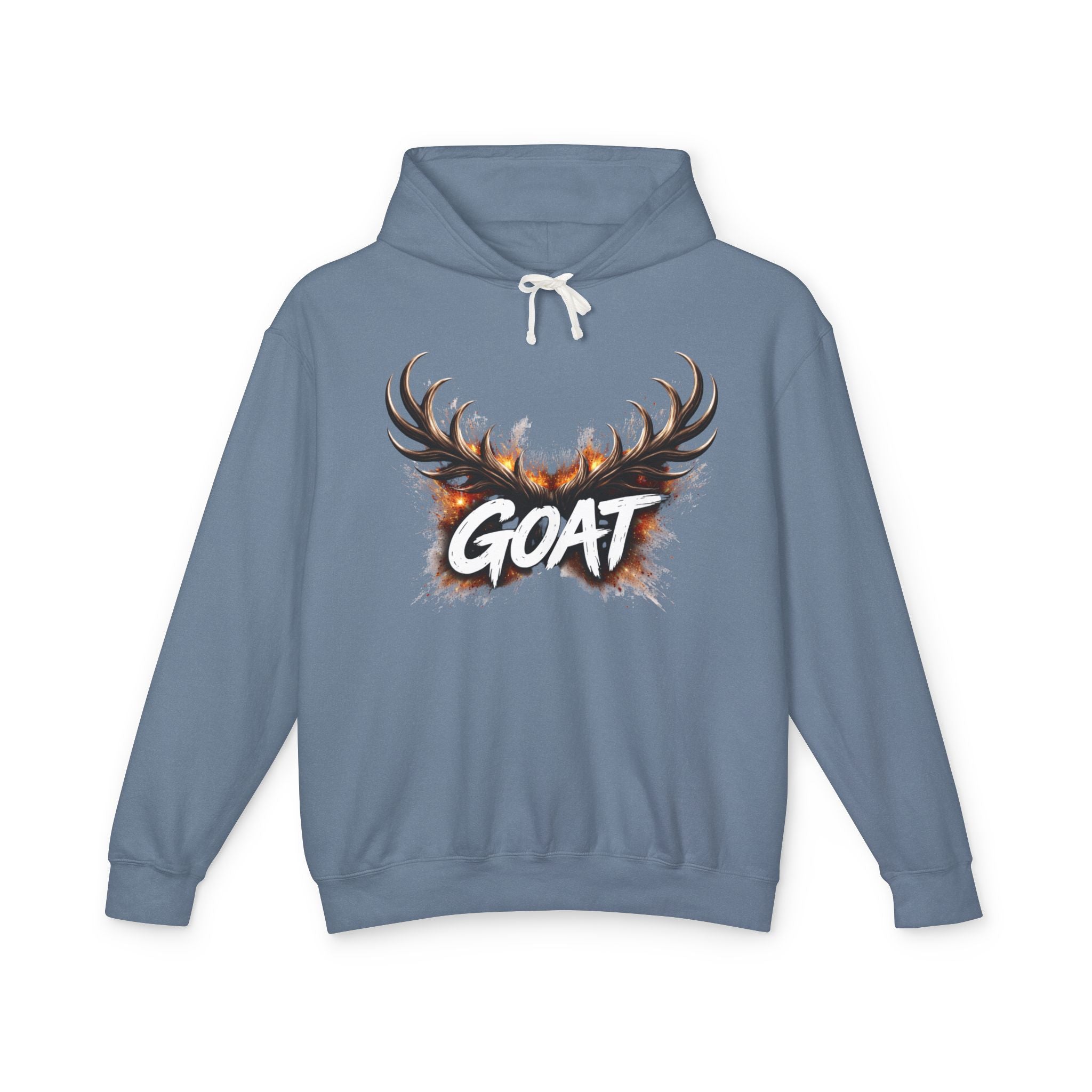GOAT Antler Graphic Hoodie | Goat Skull Antlers Sweatshirt - Creations by Chris and Carlos