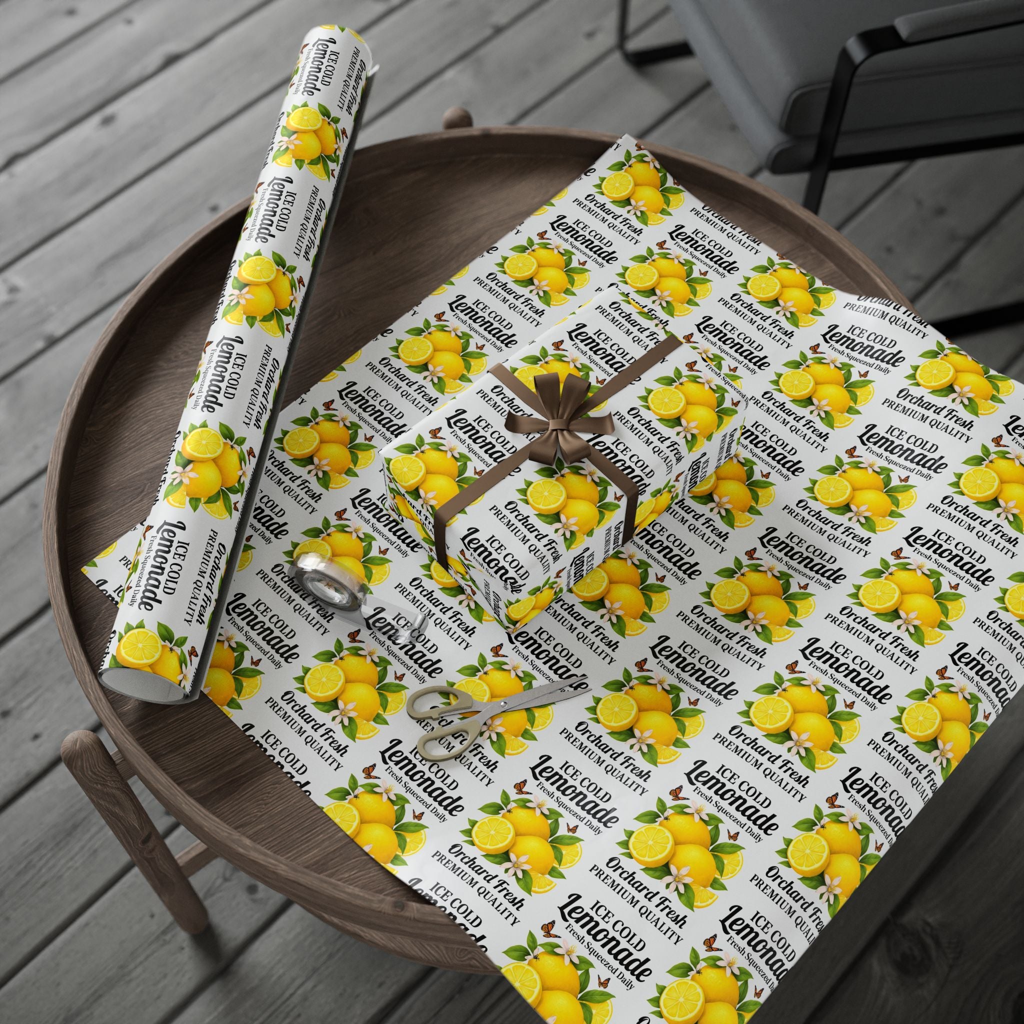 Lemonade Gift Wrap — Citrus Lemon Wrapping Paper Roll - Creations by Chris and Carlos