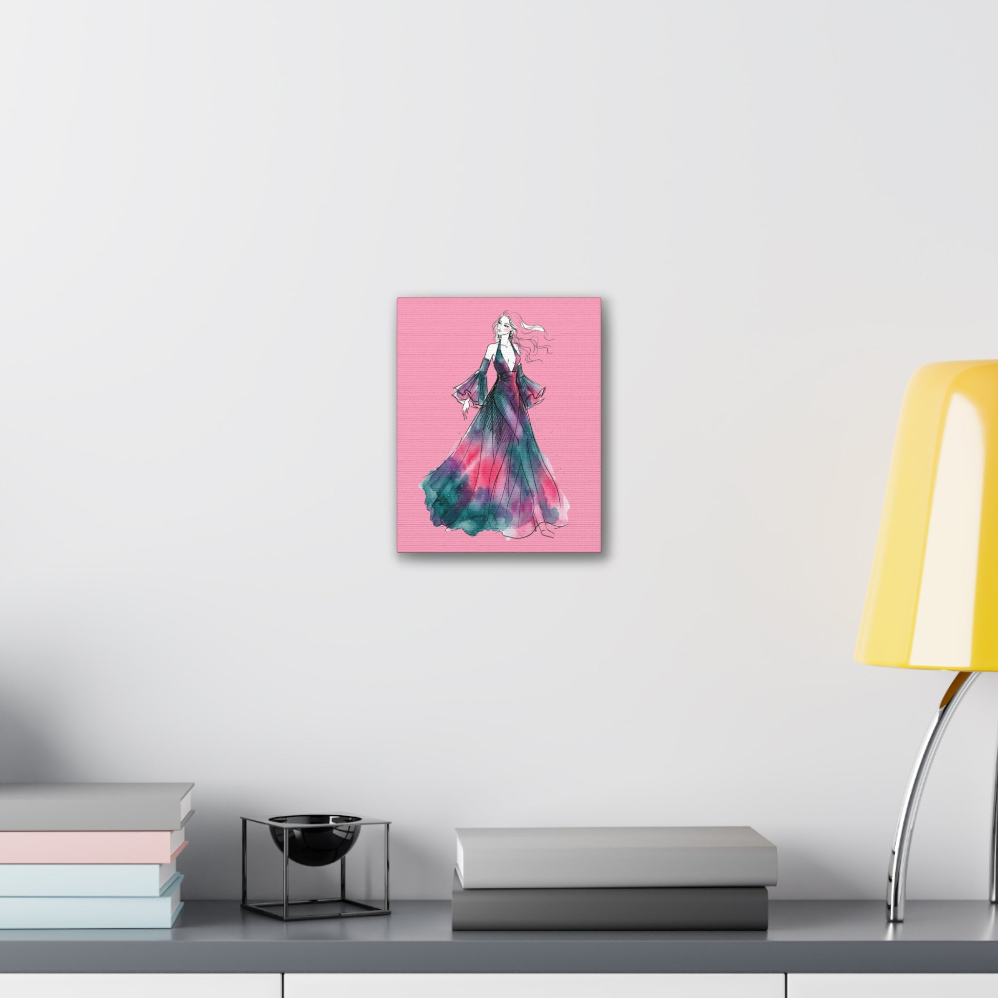 Watercolor Evening Gown Canvas Art — Fashion Illustration Wall Decor - Creations by Chris and Carlos