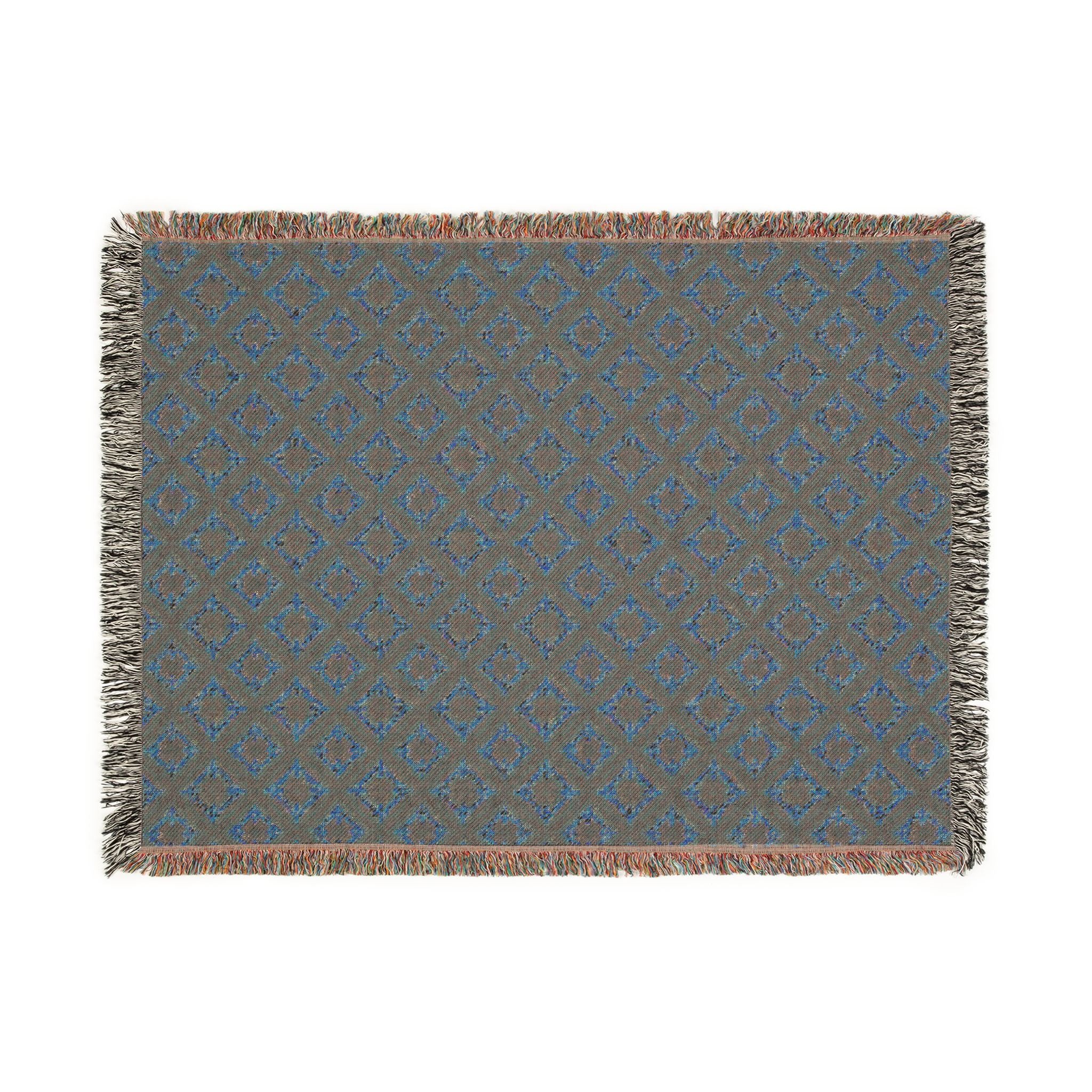 Plumstead Manor Blanket — Vintage Diamond Pattern Throw (Boho Geometric, Cozy Home Accent) - Creations by Chris and Carlos