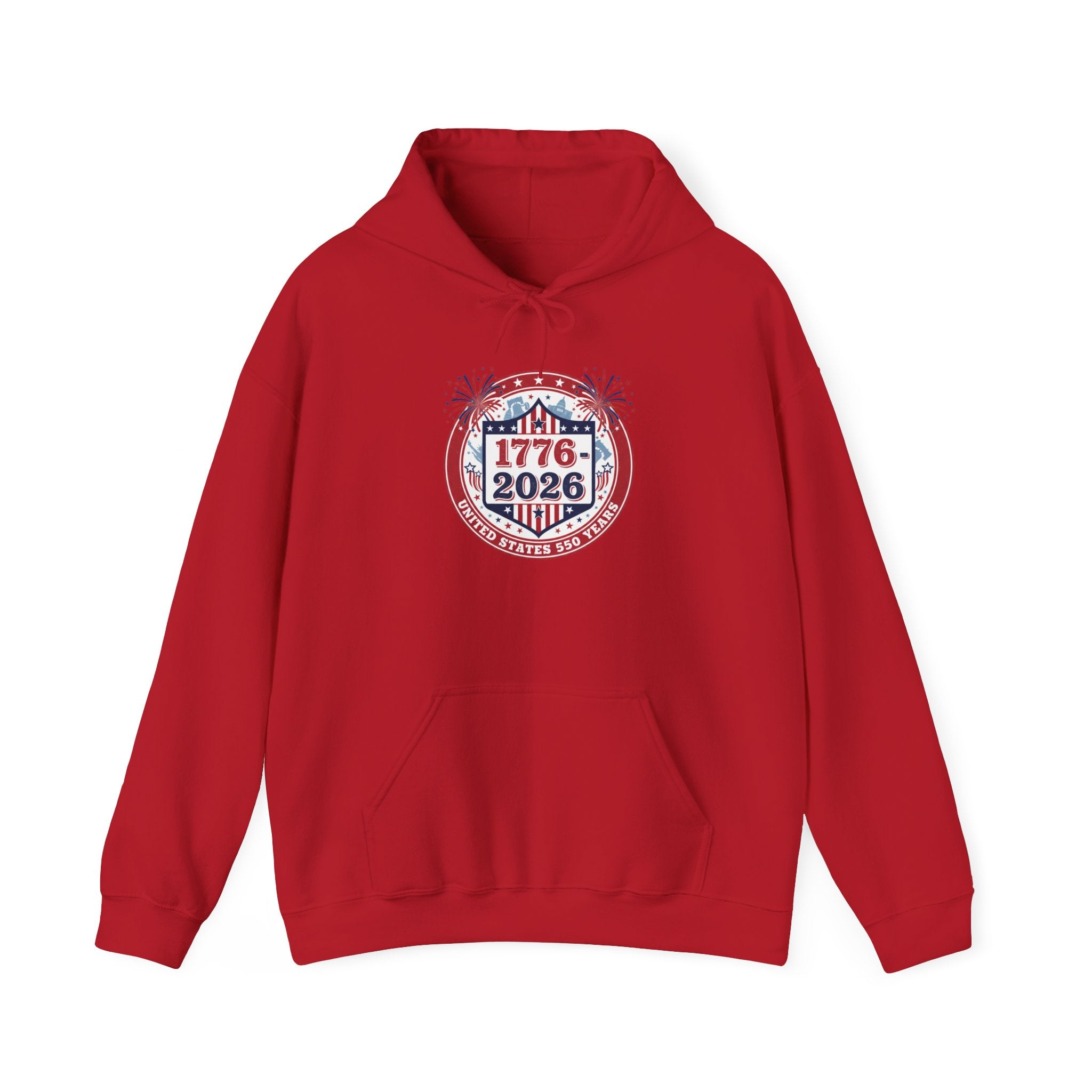 Hoodie - 1776–2026 Patriotic Anniversary Hoodie (Stars & Stripes Emblem) - Creations by Chris and Carlos