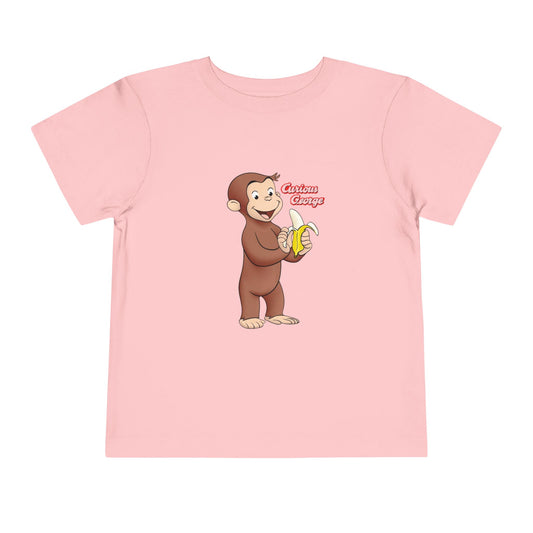 Curious Monkey Toddler Tee – Cute Banana Cartoon Shirt - Creations by Chris and Carlos