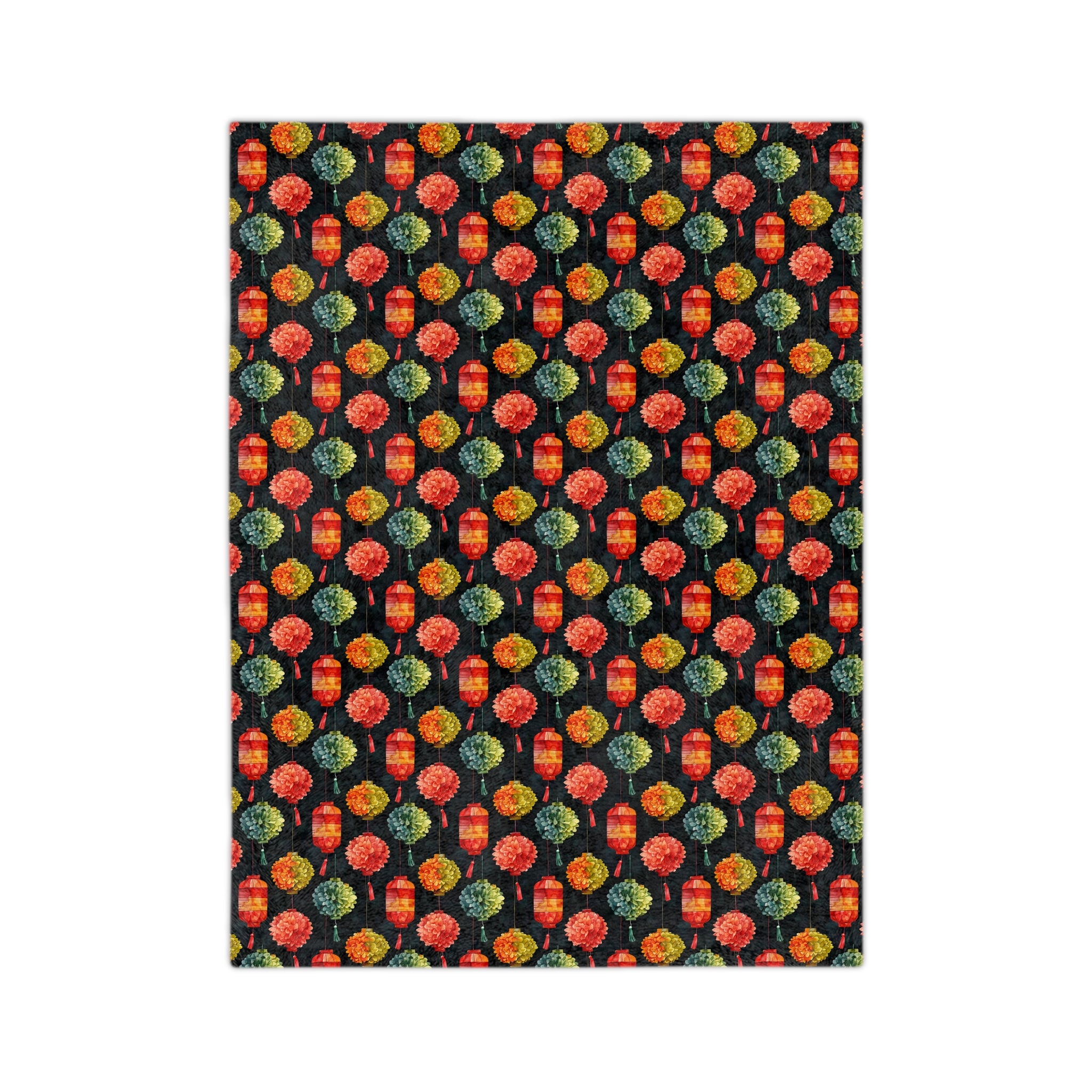Sol y Alegría (Sun and Joy) Collection-Lanterns Velveteen Blanket - Creations by Chris and Carlos