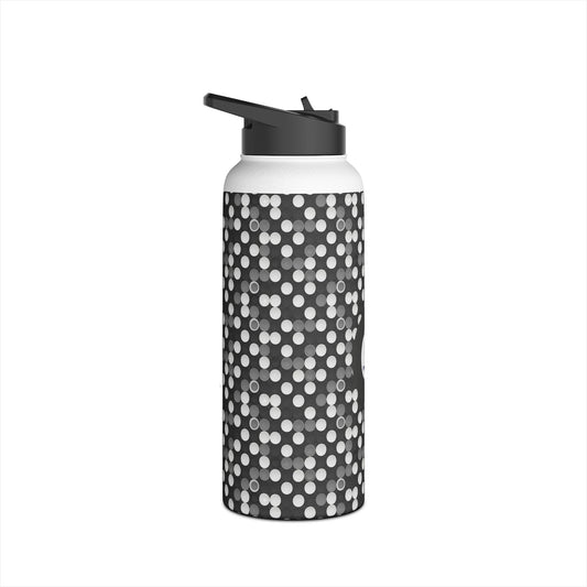 Prism Point Athletic Collection Black Hexagon Woven Pattern Stainless Steel Water Bottle - Creations by Chris and Carlos