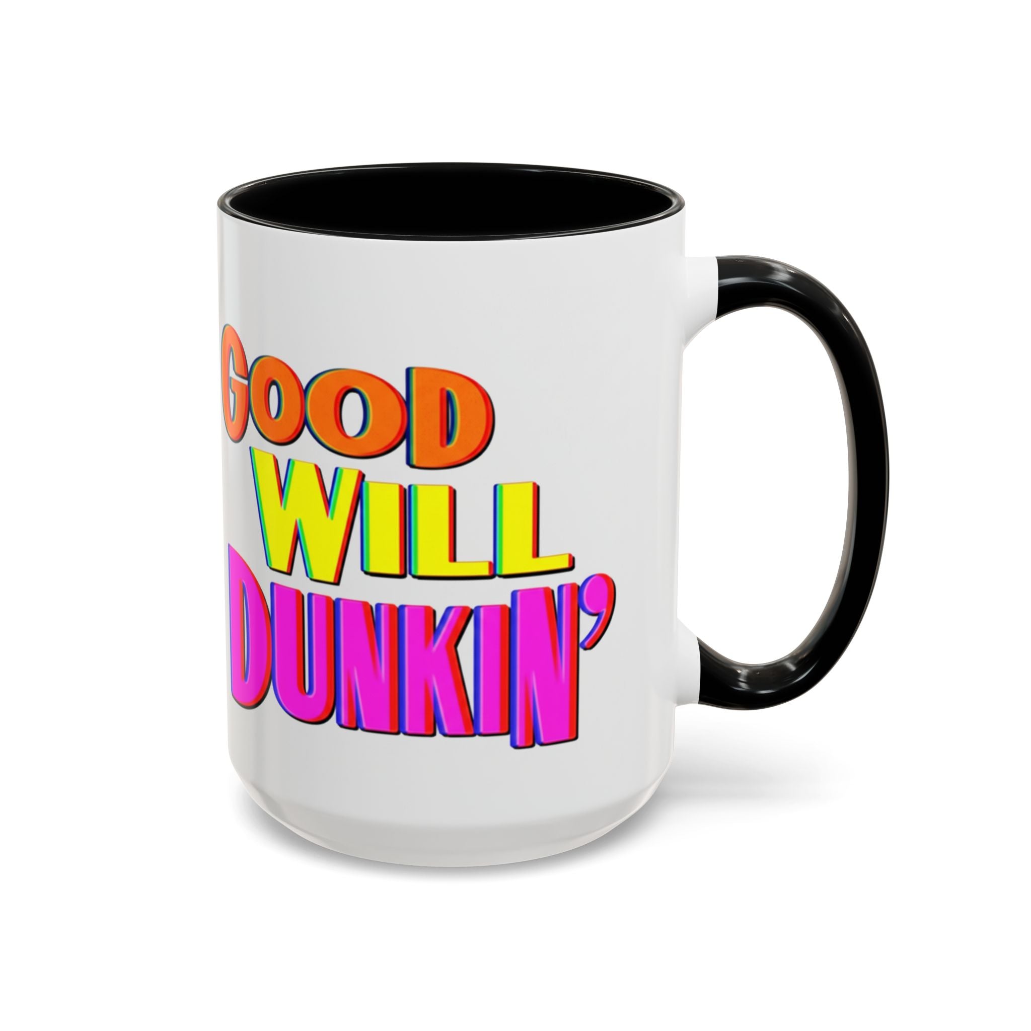 Good Will Dunkin' Coffee Mug — Colorful Retro Donut Lover Gift (11/15oz) - Creations by Chris and Carlos