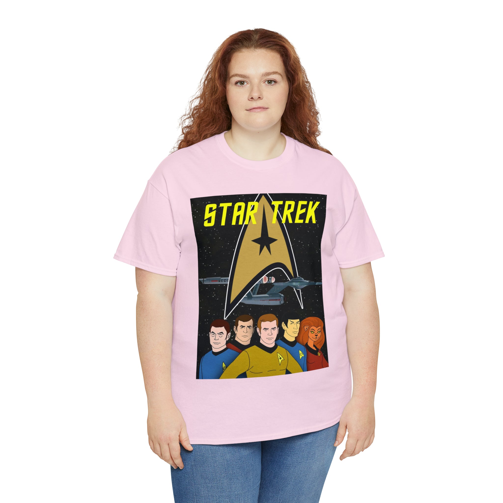 Star Trek Cartoon- Unisex Heavy Cotton T-Shirt - Creations by Chris and Carlos