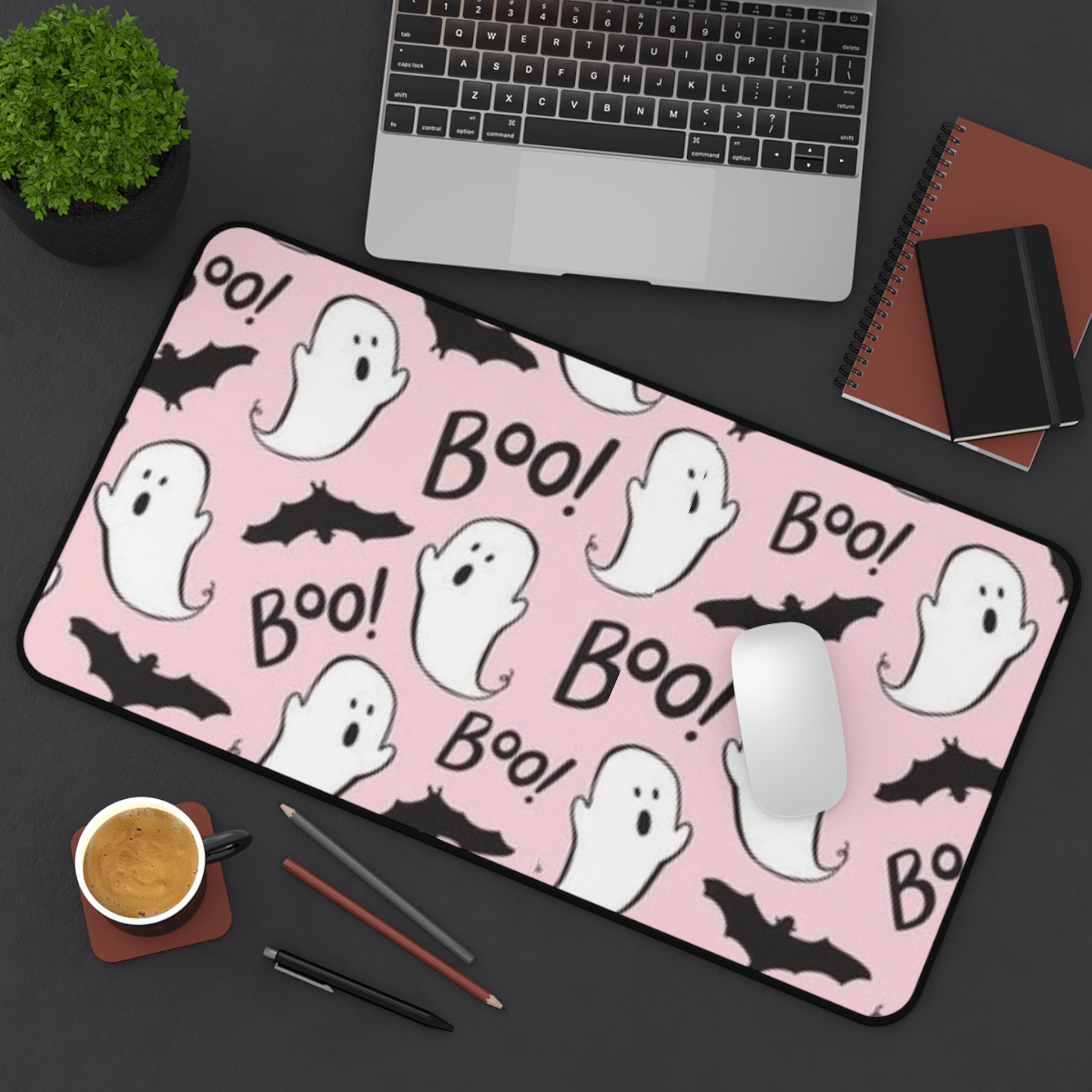 Pink Ghosts- Desk Mat - Creations by Chris and Carlos