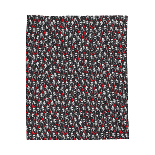 Scream Ghost Face- Velveteen Plush CuddleLux Bliss Blanket - Creations by Chris and Carlos