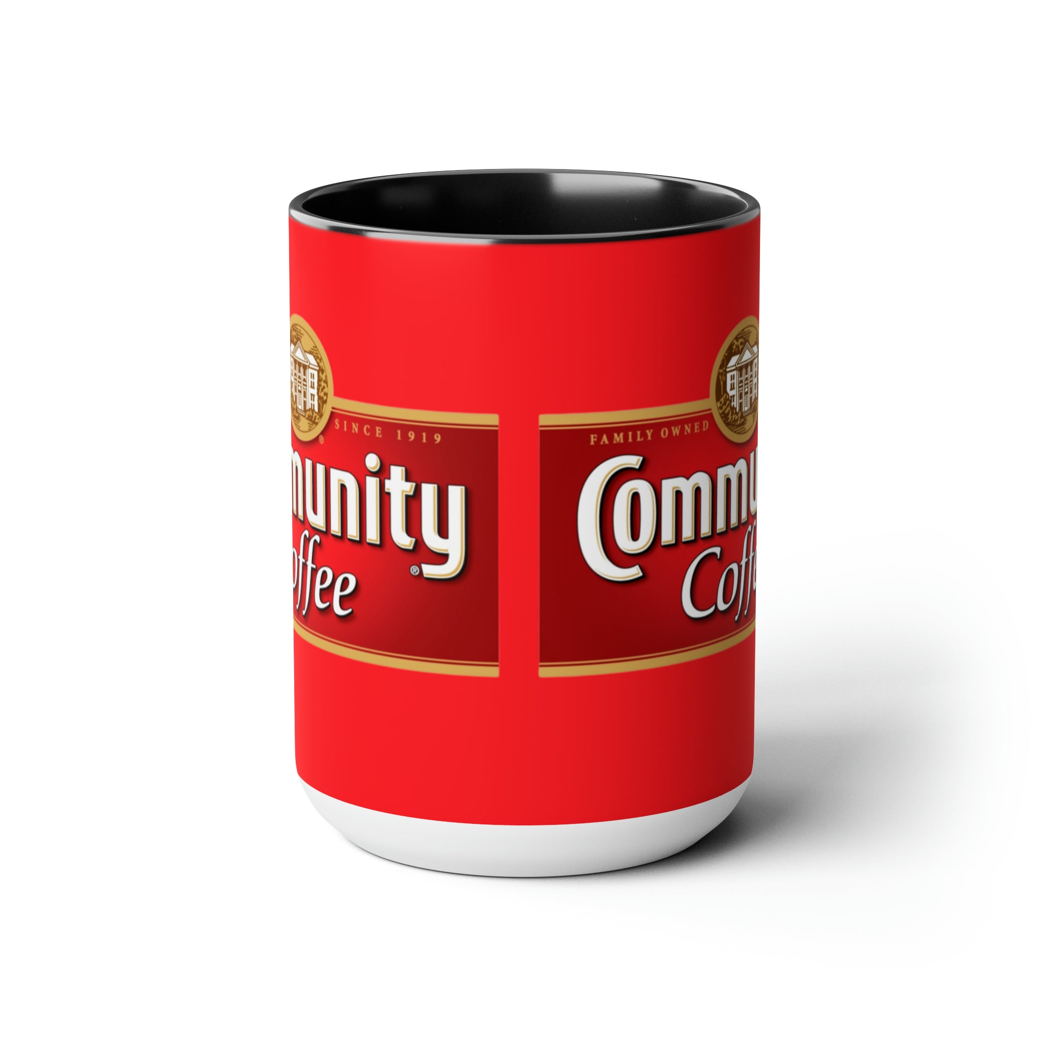 Community Coffee- jcWhite Ceramic Mug - Creations by Chris and Carlos