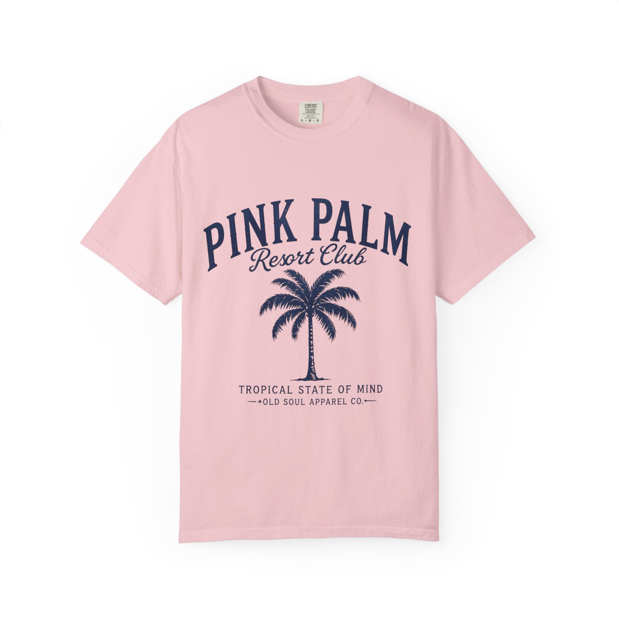 Pink Palm Resort Club T-Shirt — Tropical Palm Graphic Tee - Creations by Chris and Carlos