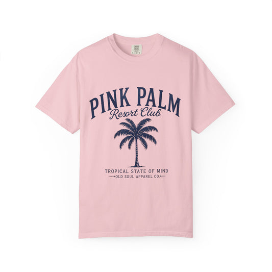 Pink Palm Resort Club T-Shirt — Tropical Palm Graphic Tee - Creations by Chris and Carlos