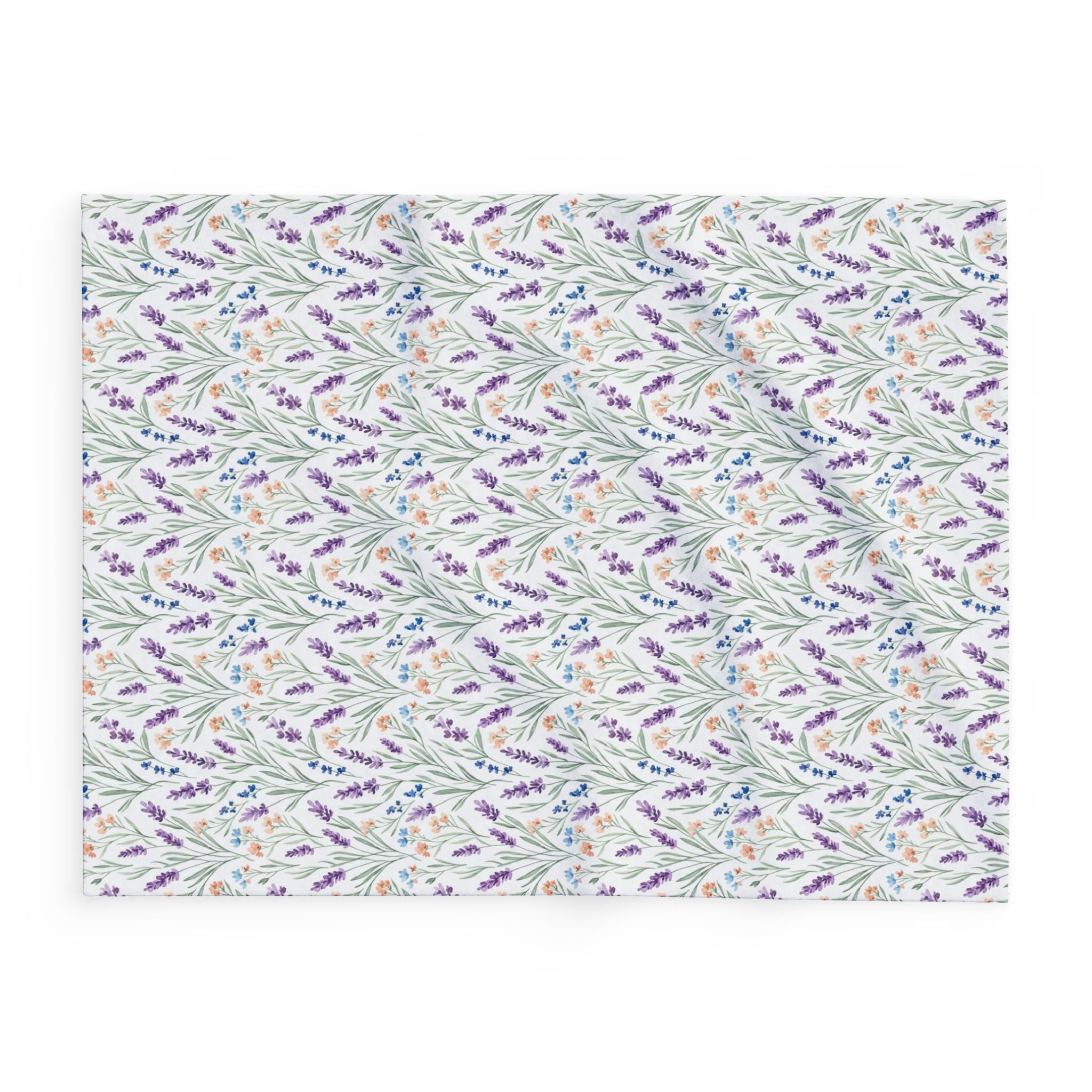 The Artisanal Flora Gallery Floral Lavender Fleece Blanket - Creations by Chris and Carlos