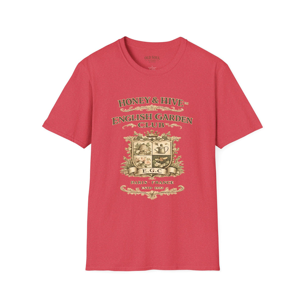 English Garden Club T-Shirt — "Honey & Hive" Vintage Floral Tee