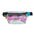 Transparent/Black 'Jet Set Energy' Fanny Pack — Clear Stadium Bag for Travel & Events