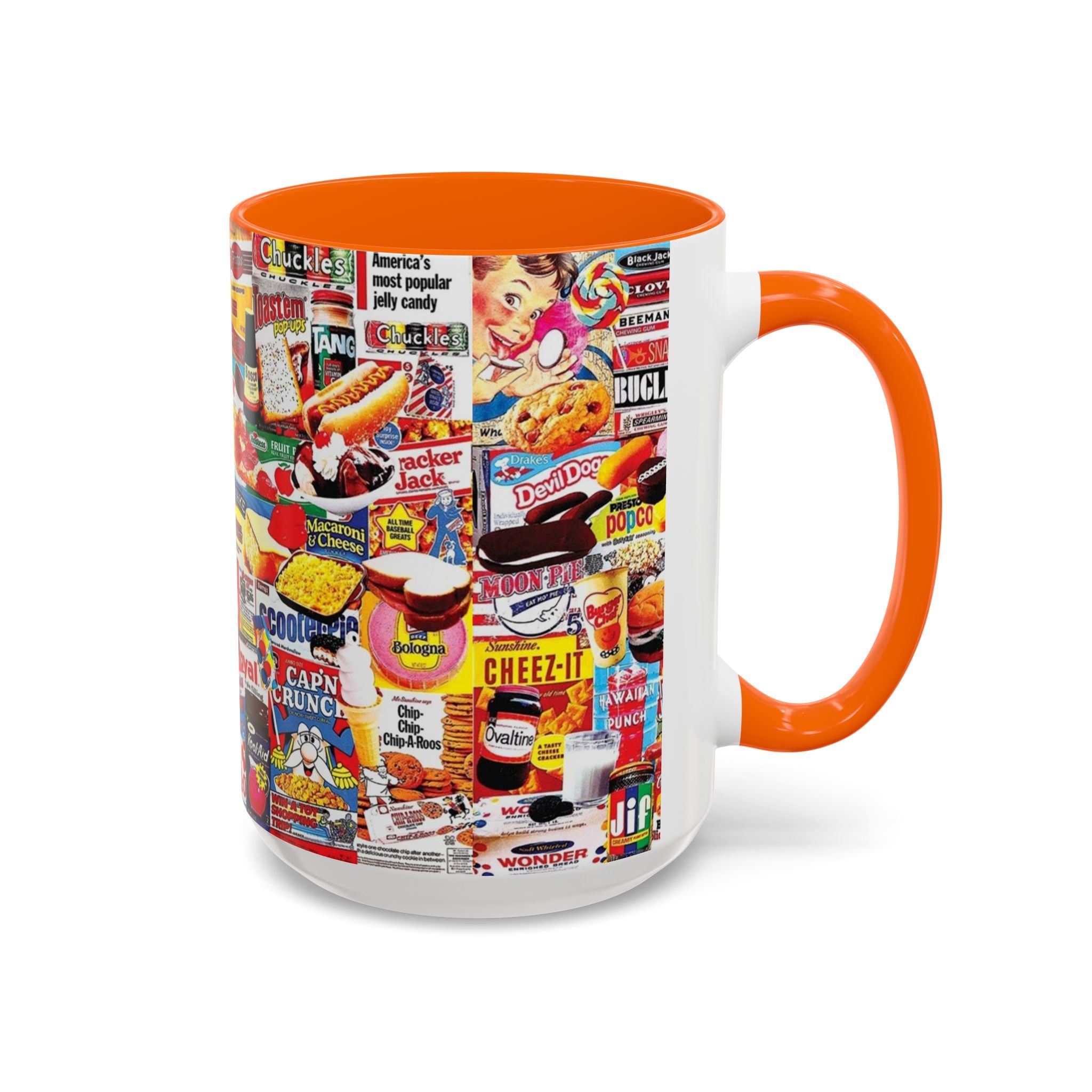 Vintage Snack Packaging Collage Coffee Mug (11/15oz) - Creations by Chris and Carlos
