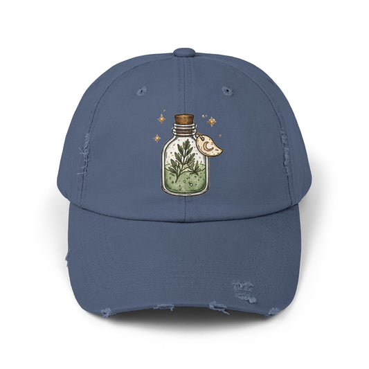 Old Soul Apothecary Distressed Black Cap — Mushroom & Herb Bottle Patch - Creations by Chris and Carlos
