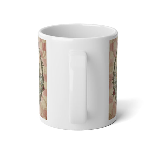 20oz Jumbo Mug — Vintage Cottagecore Tea Party Illustration - Creations by Chris and Carlos