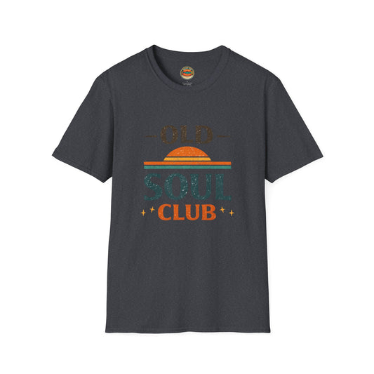 Old Soul Club T-Shirt — Retro Sunset Graphic Tee - Creations by Chris and Carlos