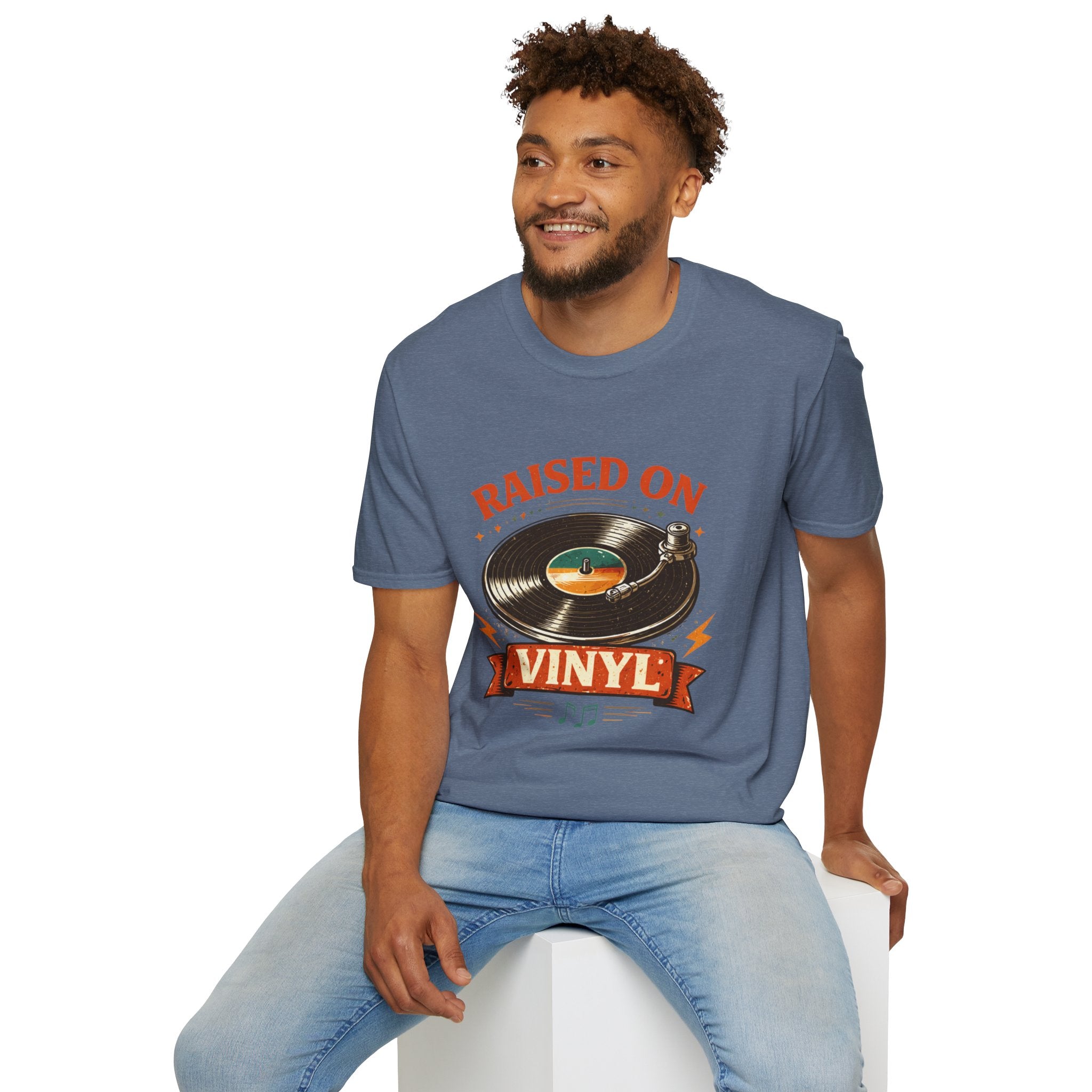 Raised on Vinyl T-Shirt — Retro Record Lover Tee - Creations by Chris and Carlos