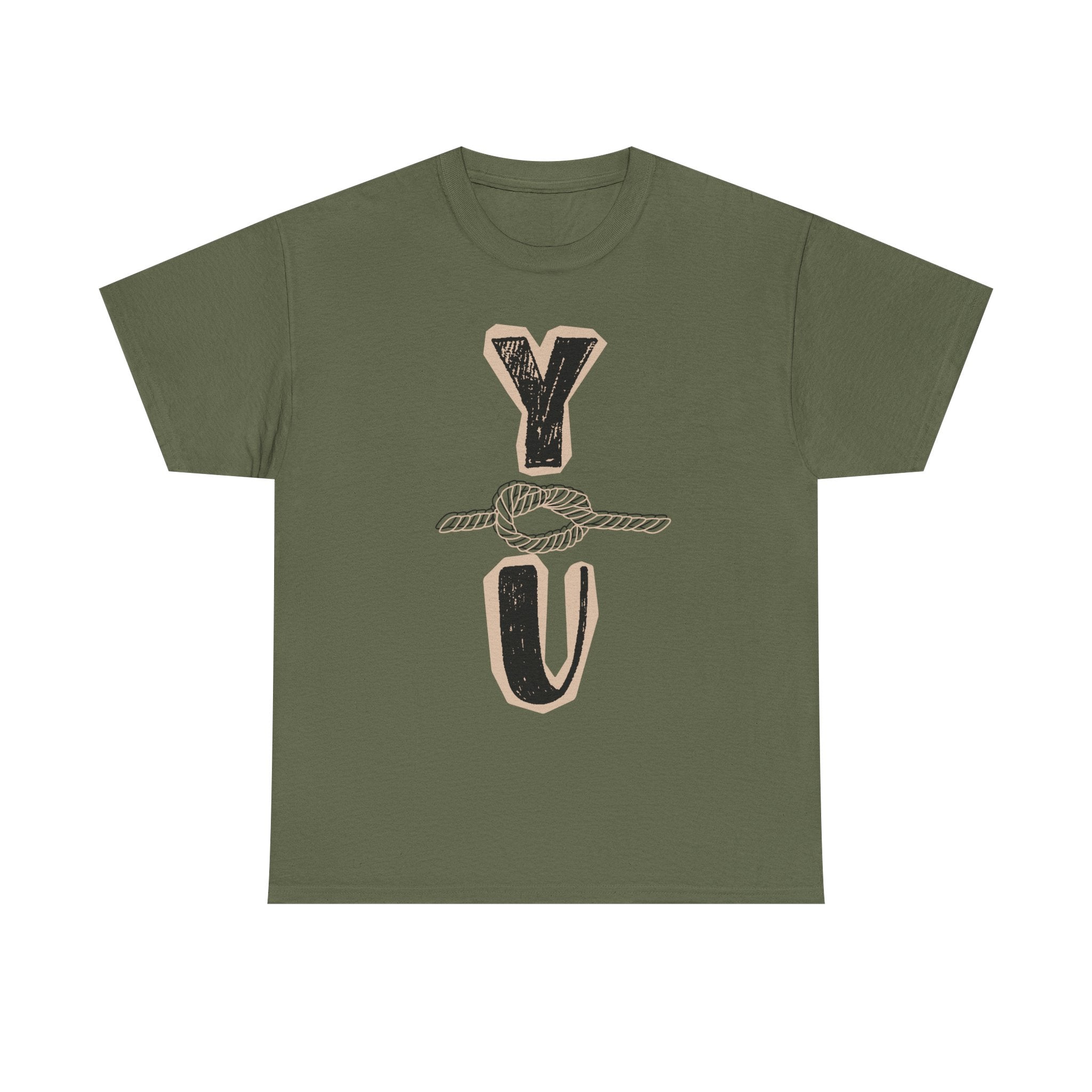 Y Knot U Knot Tee — 'Y U' Rope Graphic Cotton T-Shirt - Creations by Chris and Carlos