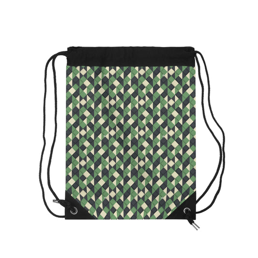 Prism Point Athletic Collection Camouflage Chevron Drawstring Bag — Lightweight Geometric Gym & Travel Sack - Creations by Chris and Carlos