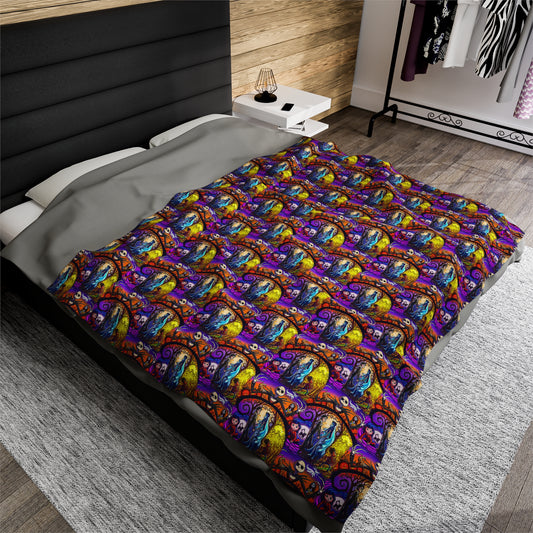 Nightmare before Christmas- Velveteen Plush CuddleLux Bliss Blanket - Creations by Chris and Carlos