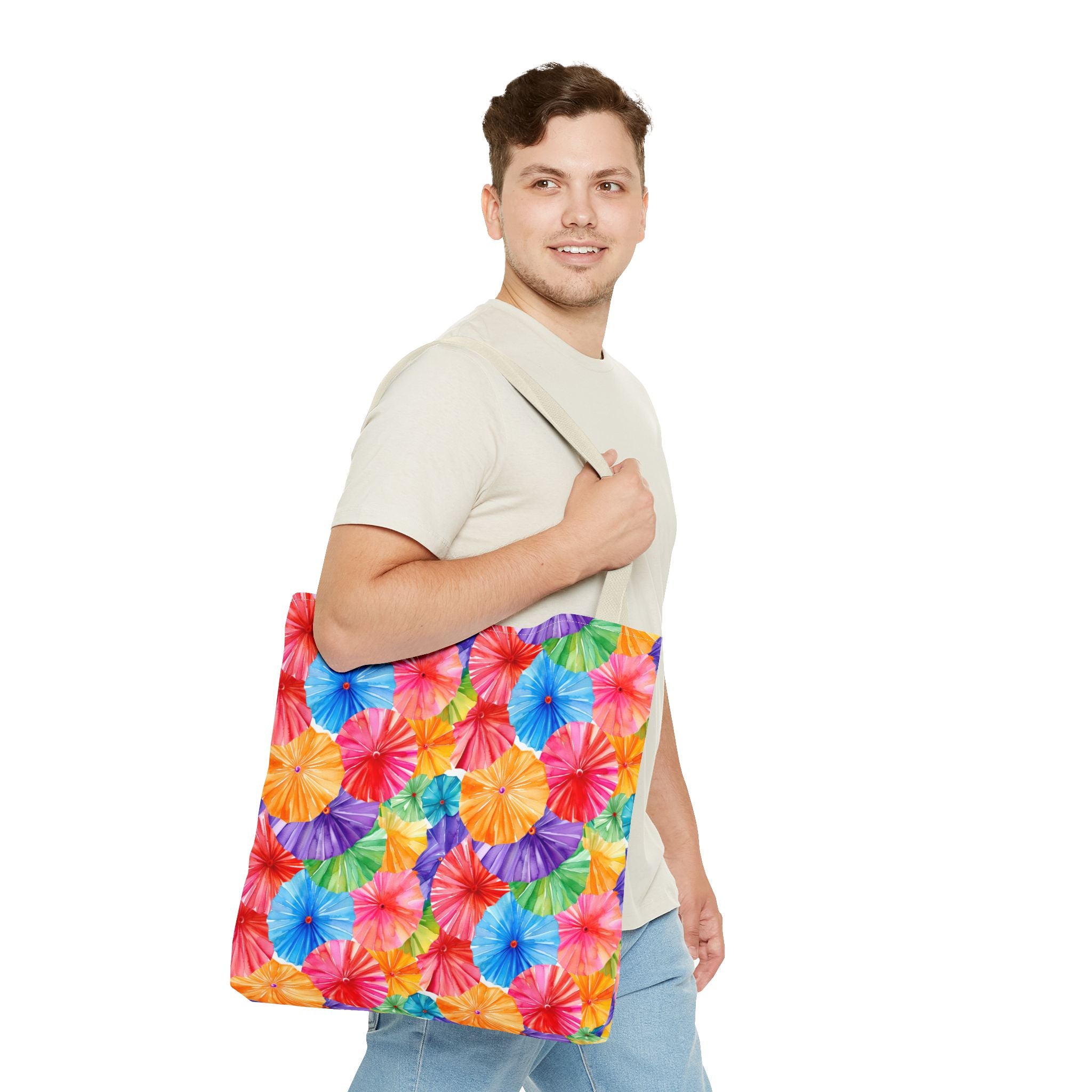 Sol y Alegría (Sun and Joy) Collection- Cactus Succulent Pattern Microfiber Blanket Soft Velveteen Throw for Home & Garden Lovers Colorful Paper Parasol Pattern Tote Bag — Vibrant Summer Beach Market Bag - Creations by Chris and Carlos