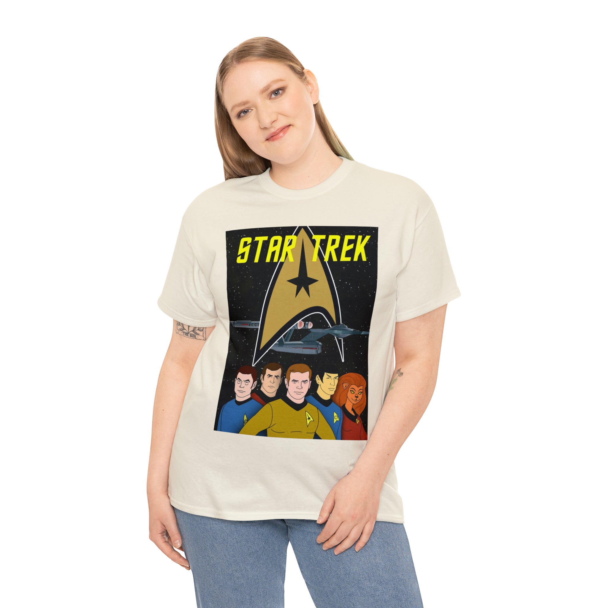 Star Trek Cartoon- Unisex Heavy Cotton T-Shirt - Creations by Chris and Carlos